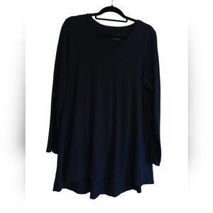 J Jill Purejill Tunic Black With A Shirred Back Size Large